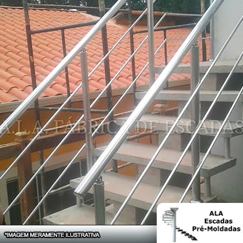 Lances de escada com corrimão de alumínio